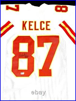 Travis Kelce Signed Autographed Kansas City Chiefs Custom Football Jersey COA