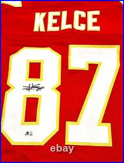 Travis Kelce Signed, Autographed Kansas City Chiefs Custom Football Jersey / COA