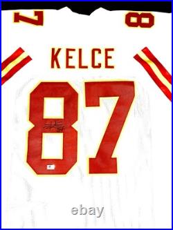 Travis Kelce Signed Autographed Kansas City Chiefs Custom Football Jersey COA