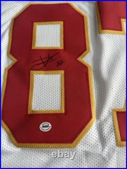 Travis Kelce Signed Autographed Kansas City Chiefs Custom Football Jersey COA