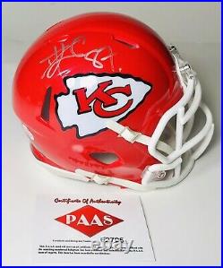 Travis Kelce Signed Autographed Kansas City Chiefs NFL Football Mini Helmet PAAS
