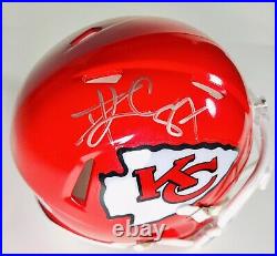 Travis Kelce Signed Autographed Kansas City Chiefs NFL Football Mini Helmet PAAS