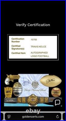Travis Kelce Signed Autographed Logo Kansas City Chiefs Football withCOA