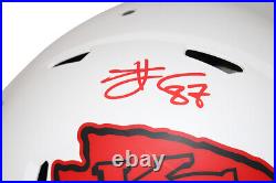 Travis Kelce Signed Kansas City Chiefs Authentic Lunar Speed Helmet BAS 31529