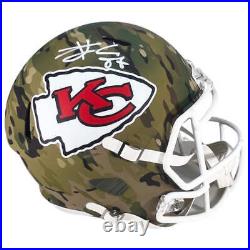 Travis Kelce Signed Kansas City Chiefs Camo Speed Full-Size Replica Football Hel