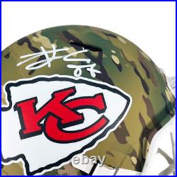 Travis Kelce Signed Kansas City Chiefs Camo Speed Full-Size Replica Football Hel Travis Kelce Signed Kansas City Chiefs Camo Speed Full-Size Replica Football Hel
