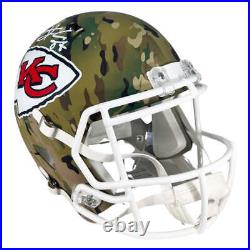 Travis Kelce Signed Kansas City Chiefs Camo Speed Full-Size Replica Football Hel Travis Kelce Signed Kansas City Chiefs Camo Speed Full-Size Replica Football Hel