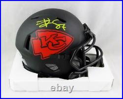 Travis Kelce Signed Kansas City Chiefs Eclipse Speed Mini Helmet- Beckett W Auth