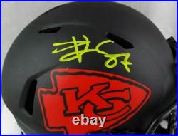 Travis Kelce Signed Kansas City Chiefs Eclipse Speed Mini Helmet- Beckett W Auth