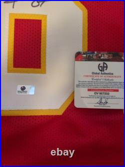 Travis Kelce Signed Kansas City Chiefs Football Jersey with COA Travis Kelce Signed Kansas City Chiefs Football Jersey with COA
