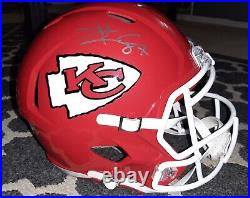 Travis Kelce Signed Kansas City Chiefs Full Size Replica Speed Helmet JSA COA