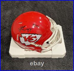 Travis Kelce Signed Kansas City Chiefs Mini Helmet COA