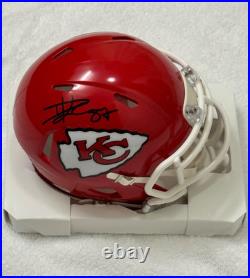Travis Kelce Signed Kansas City Chiefs Mini Helmet COA