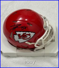 Travis Kelce Signed Kansas City Chiefs Mini Helmet COA