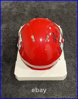 Travis Kelce Signed Kansas City Chiefs Mini Helmet COA