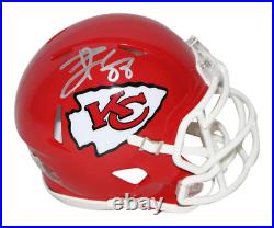 Travis Kelce Signed Kansas City Chiefs Mini Speed Football Helmet (Beckett)