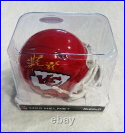 Travis Kelce Signed Kansas City Chiefs Riddell Mini Helmet COA