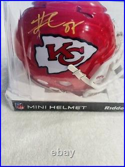 Travis Kelce Signed Kansas City Chiefs Riddell Mini Helmet COA