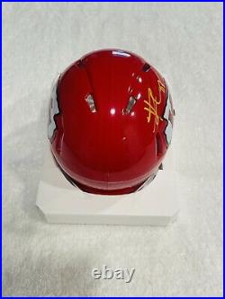 Travis Kelce Signed Kansas City Chiefs Riddell Mini Helmet COA