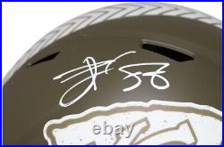 Travis Kelce Signed Kansas City Chiefs Salute F/S Helmet Beckett 41045