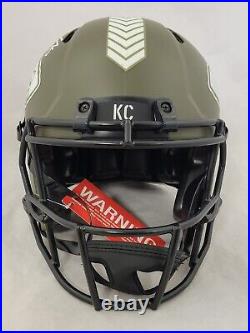 Travis Kelce Signed Kansas City Chiefs Sts Speed Authentic Helmet Beckett Qr