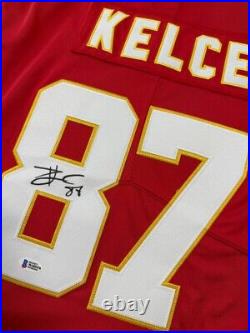 Travis Kelce Signed NFL Jersey Kansas City Chiefs Size M BAS COA
