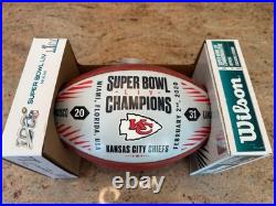 Travis Kelce Signed Rare Limted Edition Super Bowl Football Kansas City Chiefs