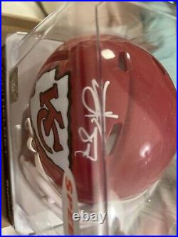 Travis Kelce signed Kansas City Chiefs Speed Mini Helmet Beckett