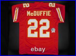 Trent McDuffie Signed Autographed Kansas City Chiefs Red Jersey Champ BAS COA