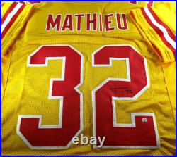 Tyrann Mathieu / Autographed Kansas City Chiefs Custom Football Jersey / Coa