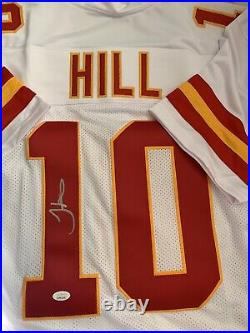 Tyreek Hill Autographed Hand Signed Kansas City Chiefs White Jersey JSA Hologram