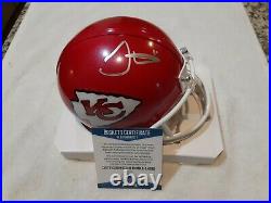 Tyreek Hill Autographed Mini Helmet Kansas City Chiefs Beckett Authenticated