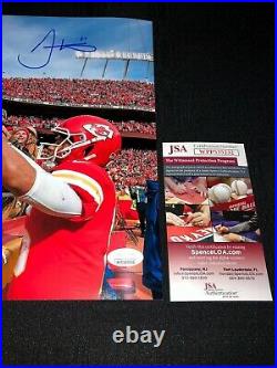 Tyreek Hill Kansas City Chiefs Signed 11x14 Photo Jsa Witness Coa Mahomes Jump