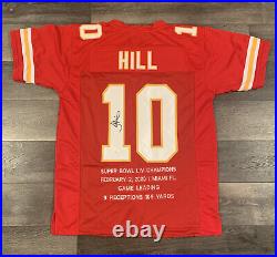 Tyreek Hill Kansas City Chiefs Signed Red Custom Jersey Jsa Witness Coa Sb Champ