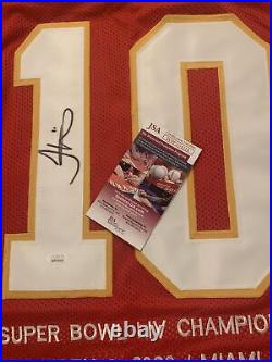 Tyreek Hill Kansas City Chiefs Signed Red Custom Jersey Jsa Witness Coa Sb Champ