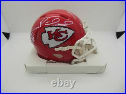 Tyreek Hill Patrick Mahomes Travis Kelce Signed Kansas City Chiefs Mini Helmet