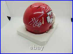 Tyreek Hill Patrick Mahomes Travis Kelce Signed Kansas City Chiefs Mini Helmet