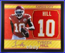 Tyreek Hill Signed 35x43 Custom Framed Jersey (JSA COA) NFL Kansas City Chiefs