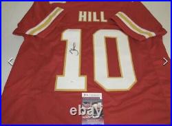 Tyreek Hill Signed Kansas City Custom Football Jersey Red (JSA)