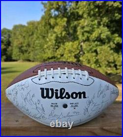 VTG Kansas City Chiefs 1991 Football NFL Signed Team Ball VERY Nice