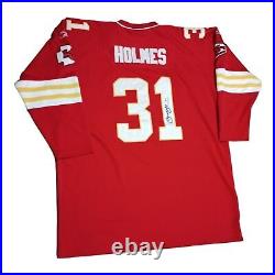 VTG Reebok Embroidered Signed NFL Kansas City Chiefs Holmes #31 Size 58 Jersey