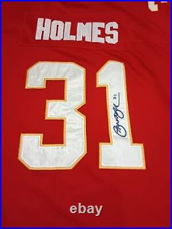 VTG Reebok Embroidered Signed NFL Kansas City Chiefs Holmes #31 Size 58 Jersey