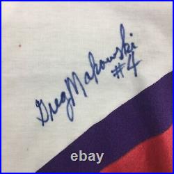 VTG Union Jacks White 80's MASL Kansas City Comets Signed Jersey Mens Sz 34/36