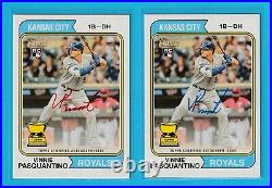 Vinnie Pasquantino 2021 Topps Heritage Red & Blue Ink Real One Autographs