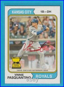 Vinnie Pasquantino 2021 Topps Heritage Red & Blue Ink Real One Autographs