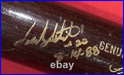 Vintage 1980's Frank White Kansas City Royals Signed Game Used Baseball Bat Old