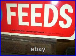 Vintage CO OP CO-OP Feeds Metal Sign Farmland Ind Kansas City MO Old Seed / Farm