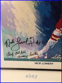 Vintage LeRoy Neiman Print Kansas City Chiefs Nick Lowery Signed Print 1991