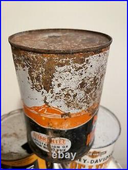 Vintage Nourse Qt Orange Motor Oil Can Metal Kansas City MO Viking Original