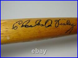 Vtg 1960s Charlie Finley Signed Kansas City Athletics A's MLB Baseball Mini Bat